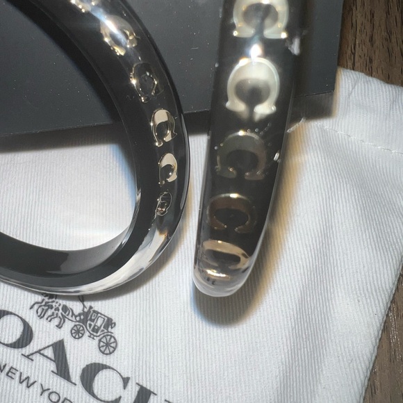 NWT COACH LARGE HOOP LUCIDE EARRINGS 3IN - Picture 5 of 6